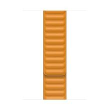 Microsonic Apple Watch Series 9 45 mm Turuncu Leather Link Band Kordon