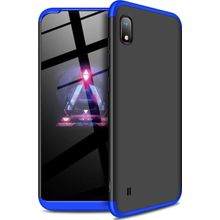 Microsonic CS110-MVI Samsung Galaxy A10 Double Dip 360 Protective Siyah Mavi Kılıf