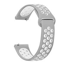 Microsonic Garmin Vivoactive 3 Rainbow Sport Band Gri Beyaz Kordon