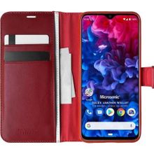Microsonic General Mobile GM 20 Pro Delux Leather Wallet Kırmızı Cep Telefon Kılıfı