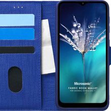 Microsonic General Mobile GM 21 Fabric Book Wallet Lacivert Cep Telefon Kılıfı