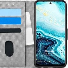 Microsonic General Mobile GM 21 Plus Fabric Book Wallet Gri Cep Telefon Kılıfı
