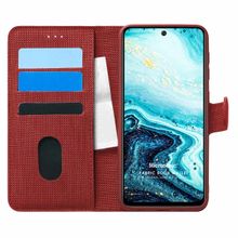 Microsonic General Mobile GM 21 Pro Fabric Book Wallet Kırmızı Cep Telefon Kılıfı