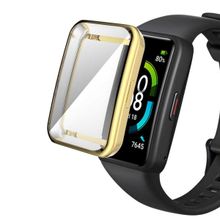 Microsonic Huawei Band 7 Kılıf 360 Full Round Soft Silicone Gold Kardon