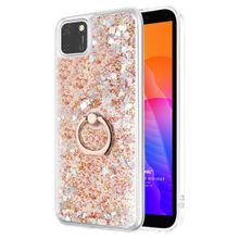 Microsonic Huawei Honor 9S Glitter Liquid Holder Gold Cep Telefonu Kılıfı