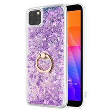 Microsonic Huawei Honor 9S Glitter Liquid Holder Mor Cep Telefonu Kılıfı
