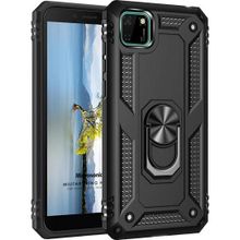 Microsonic Huawei Honor 9S Military Ring Holder Siyah Cep Telefonu Kılıfı