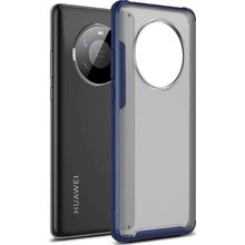 Microsonic Huawei Mate 40 Pro Frosted Frame Lacivert Cep Telefonu Kılıfı