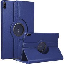 Microsonic Huawei MatePad 10.4 inç 360 Rotating Stand Deri Lacivert Tablet Kılıfı