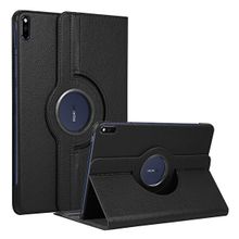 Microsonic Huawei MatePad 10.4 inç 360 Rotating Stand Deri Siyah Tablet Kılıfı