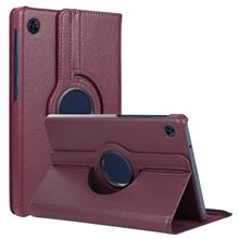 Microsonic Huawei MatePad T10S 360 Rotating Stand Deri Mor Tablet Kılıfı