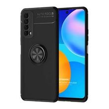 Microsonic Huawei P Smart 2021 Kickstand Ring Holder Siyah Cep Telefonu Kılıfı