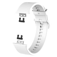 Microsonic Huawei Watch Fit için Silicone Sport Band Beyaz Kordon