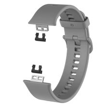 Microsonic Huawei Watch Fit için Silicone Sport Band Gri Kordon