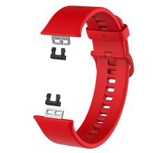 Microsonic Huawei Watch Fit için Silicone Sport Band Kırmızı Kordon