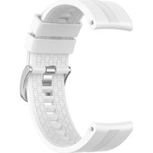 Microsonic Huawei Watch GT 3 Pro 46 mm Titanyum Silikon Rapidbands Beyaz Kordon