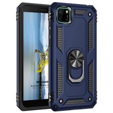 Microsonic Huawei Y5P Military Ring Holder Lacivert Cep Telefonu Kılıfı