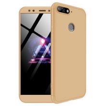 Microsonic Huawei Y7 2018 Double Dip 360 Protective Gold Kılıf