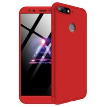 Microsonic Huawei Y7 2018 Double Dip 360 Protective Kırmızı Kılıf