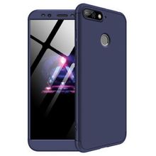 Microsonic Huawei Y7 2018 Double Dip 360 Protective Lacivert Kılıf