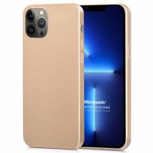 Microsonic Matte Silicone Apple iPhone 13 Pro Gold Cep Telefon Kılıfı