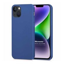Microsonic Matte Silicone Apple iPhone 14 Plus Lacivert Cep Telefon Kılıfı