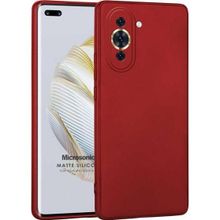 Microsonic Matte Silicone Huawei Nova 10 Pro Kırmızı Cep Telefonu Kılıfı