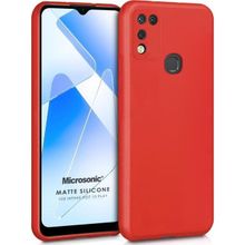 Microsonic Matte Silicone Infinix Hot 11 Play Kırmızı Cep Telefonu Kılıfı