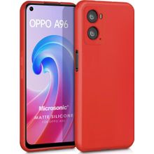 Microsonic Matte Silicone Oppo A76 Kırmızı Kılıf