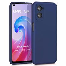 Microsonic Matte Silicone Oppo A76 Lacivert Kılıf