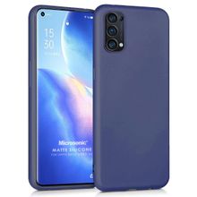 Microsonic Matte Silicone Oppo Reno 5 Pro 5G Lacivert Cep Telefonu Kılıfı
