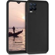 Microsonic Matte Silicone Realme 8 Pro Siyah Kılıf