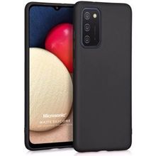 Microsonic Matte Silicone Samsung Galaxy A02S Siyah Kılıf