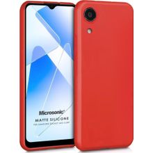 Microsonic Matte Silicone Samsung Galaxy A03 Core Kırmızı Kılıf