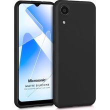 Microsonic Matte Silicone Samsung Galaxy A03 Core Siyah Kılıf