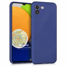 Microsonic Matte Silicone Samsung Galaxy A03 Lacivert Kılıf