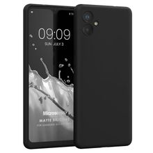 Microsonic Matte Silicone Samsung Galaxy A04E Siyah Kılıf