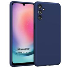 Microsonic Matte Silicone Samsung Galaxy A24 Lacivert Kılıf