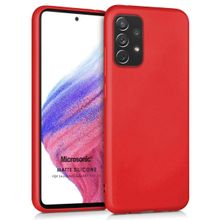 Microsonic Matte Silicone Samsung Galaxy A73 5G Kırmızı Kılıf