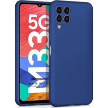 Microsonic Matte Silicone Samsung Galaxy M33 Lacivert Cep Telefonu Kılıfı