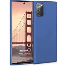 Microsonic Matte Silicone Samsung Galaxy Note 20 Lacivert Cep Telefonu Kılıfı