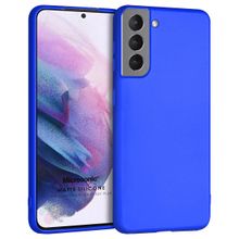 Microsonic Matte Silicone Samsung Galaxy S21 Plus Mavi Cep Telefonu Kılıfı