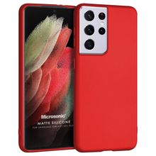 Microsonic Matte Silicone Samsung Galaxy S21 Ultra Siyah Kılıf