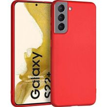 Microsonic Matte Silicone Samsung Galaxy S22 Plus Kırmızı Kılıf