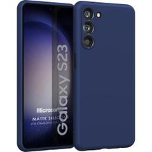 Microsonic Matte Silicone Samsung Galaxy S23 Lacivert Cep Telefonu Kılıfı