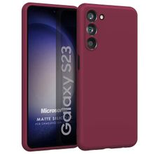 Microsonic Matte Silicone Samsung Galaxy S23 Mor Cep Telefonu Kılıfı