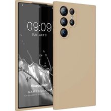 Microsonic Matte Silicone Samsung Galaxy S23 Ultra Gold Cep Telefonu Kılıfı