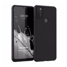 Microsonic Matte Silicone TCL 20E Siyah Cep Telefonu Kılıfı