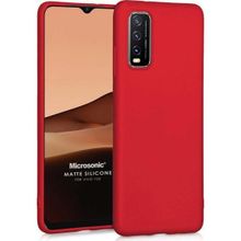 Microsonic Matte Silicone Vivo Y11S Kırmızı Cep Telefonu Kılıfı