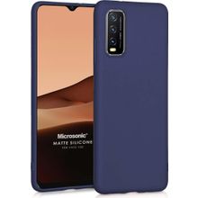 Microsonic Matte Silicone Vivo Y20 Lacivert Cep Telefonu Kılıfı